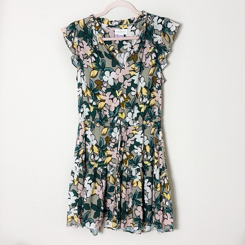 Velvet By Graham & Spencer Morgan Floral Dress Size Small